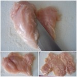 1. Przygotować pierś z kurczaka