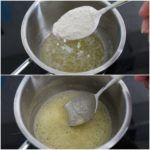 6. Wymieszać mąkę z roztopionym masłem